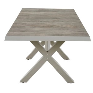 Siena Garden Gartentisch ausziehbar Keramik Seidengrau 90 cm x 160 cm