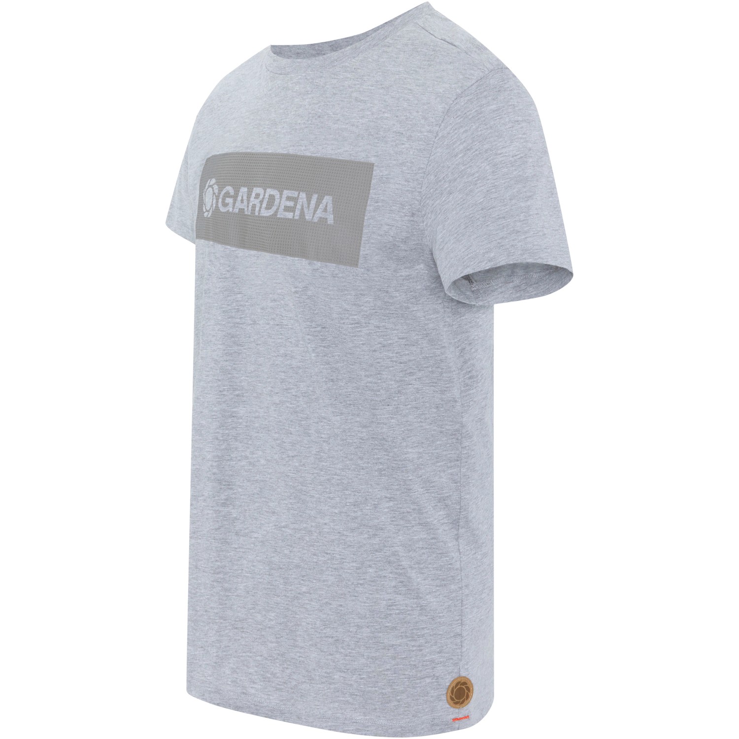 Graues Gardena Herren T-Shirt Vapor Größe S aus Baumwolle mit Logo für Arbeitskleidung.