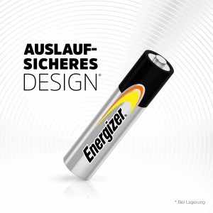 Energizer Alkaline Power Micro (AAA) Batterie, auslaufsicheres Design.