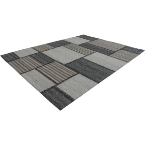 Kayoom Teppich Phoenix 112, braun-beige, 120x170 cm, moderner Patchwork-Look.