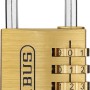Abus Kombinations-Vorhangschloss 165/40 aus Messing mit 4-stelligem Code.