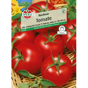 Sperli Tomaten Harzfeuer F1-Hybride: Samen für schnittfeste, platzfeste Salattomaten.