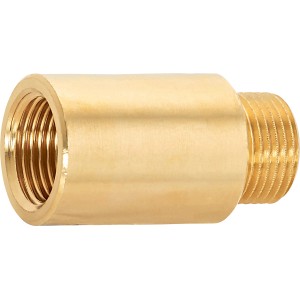 Hahnverlängerung aus Messing, 14,9 mm x 16,7 mm, 30 mm lang, für Gewindefittings.