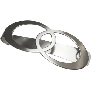 Gardinia Raffspange Infinity, Edelstahl gebürstet, zur Gardinen-Dekoration.
