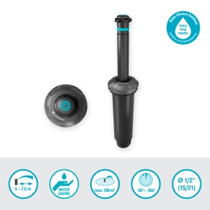 Gardena Versenkregner MD180 für Rasenflächen bis 180 m² im Detail.