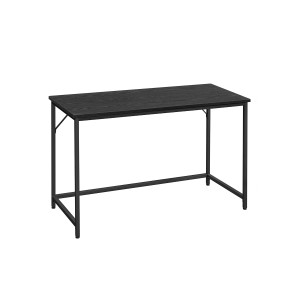 Vasagle Schreibtisch, 120x60 cm, schwarz, mit Stahlrahmen. Ideal für Home-Office.