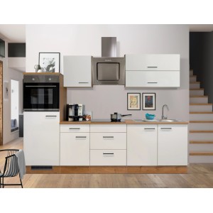 Flex-Well Exclusiv Küchenzeile Vintea 270 cm Magnolia-Lancelot Oak