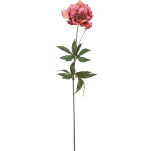 Rosa Mica Decorations Helleborus Kunstblume, 60 cm, detailgetreue Kunstpflanze für Dekoration.