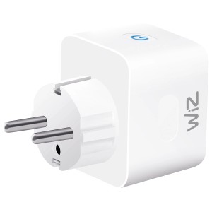 WiZ Smart-Plug Einzelpack, weiße smarte Steckdose für das Smart Home.