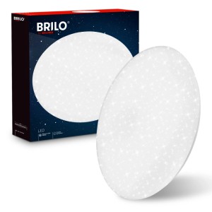 Brilo LED-Deckenleuchte Verb, weiß, rund, mit Sternenhimmel-Effekt. Moderne LED-Lampe.