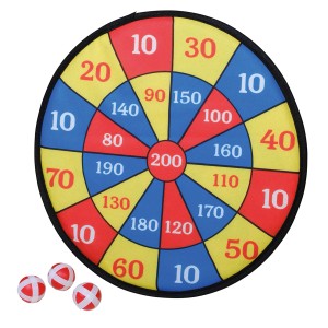 Happy People Kinder-Dartscheibe mit Klettbällen, 37 cm Durchmesser, bunt.