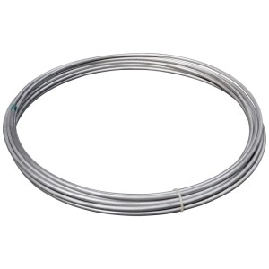 Silberner Erdungs-Runddraht V4A aus Edelstahl, Ø 10 mm, als 10 kg Rolle für Blitzschutzanlagen.