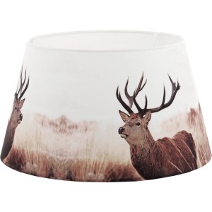 Eglo Lampenschirm Hirsch, Ø 40 cm, für Design-Tischlampen. Textilschirm mit Hirschmotiv.