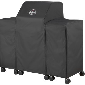 Schwarze Jamestown Grill-Abdeckhaube für 2-Brenner Gasgrill Knox mit/ohne Unterschrank.