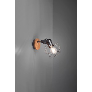 Vintage Deckenspot Madras Silber antik, 1-flammig, Metall/Holz, für E27 Leuchtmittel. Ideal für Wohnräume.