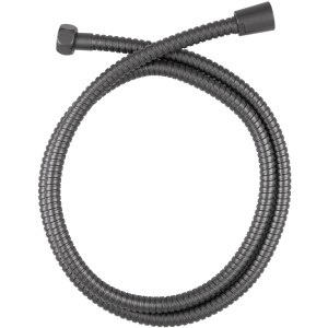 Wenko Brauseset Young: Duschschlauch in Gunmetal Grey, Edelstahl, flexibel und knickfest.