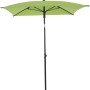 Grüner Siena Garden Marktschirm (140x210 cm) mit Knickfunktion für flexible Schattenausrichtung.