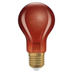 Osram LED-Lampe E27 in Glühbirnenform A60 mit Spiralfilament, 3 W, 1800 K.