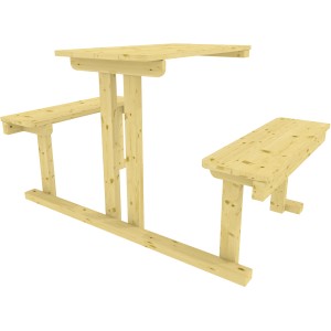 WINNETOO Tisch mit Bänken aus FSC®-zertifiziertem Holz für den Garten.