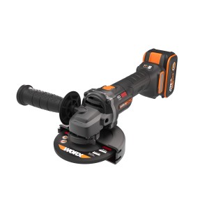 Worx 20 V Akku-Winkelschleifer WX814.9 mit Zusatzhandgriff, ohne Akku/Ladegerät.