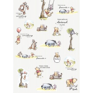 Komar Fototapete Vlies Winnie Pooh - Stripes  200 x 280 cm