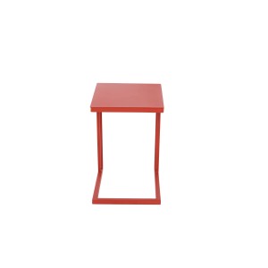 Rechteckiger, roter Siena Garden Gartentisch, 33,5x40 cm, ideal als Beistelltisch.