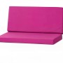 Rosefarbenes Gartenkissen-Set für 2-Sitzer Polyrattan Gartensofa, 110x50x50 cm.