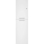 Respekta Hochschrank Clara, 200 cm hoch, weiß matt, mit zwei Türen und Relinggriffen.