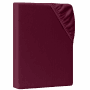 AM Qualitätsmatratzen Premium Jersey Boxspringbett Spannbettlaken aus Baumwolle Made in Germany 90x200cm in Bordeaux