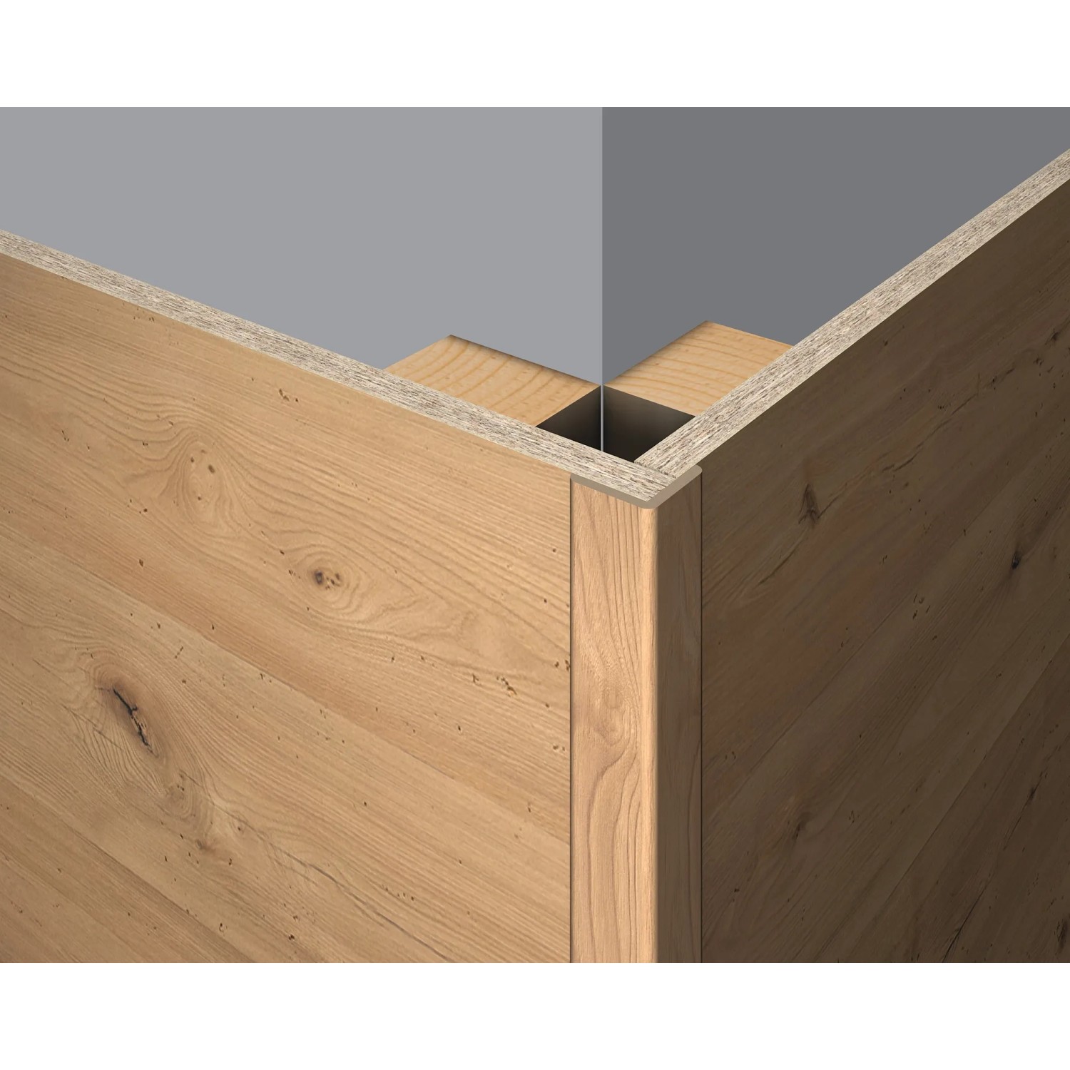 Egger Faltleiste Decowall FL009 Esbjerg, hellbraune Wandverkleidung für Innen- und Außenecken.