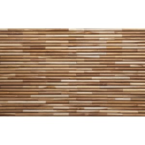 Holzverblender UltraWood Teak Round, braun, 50x20cm. Wandverkleidung aus Teakholz für den Innenbereich.