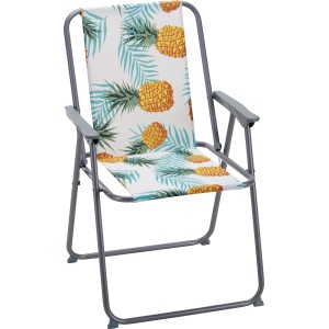 Klappbarer Campingstuhl Palmelo mit Ananas-Muster für Outdoor-Aktivitäten.