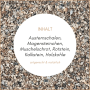 Supravit Vogelgrit: Nahaufnahme von Mineralgrit mit Liste der Inhaltsstoffe wie Austernschalen, Magensteinchen, Muschelschrot.