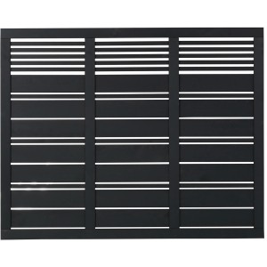 Plus Holz Sichtschutzzaun Silence Nadelholz Schwarz 176 cm x 140 cm
