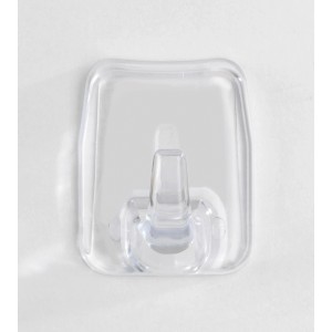 Transparentes Wenko Universal-Haken 2er Set, geeignet als Handtuchhalter.