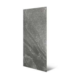 Graues Echtstein-Paneel Real Stone Schiefer 122x61 cm. Strukturierte Oberfläche für Wandverkleidung & Verblender.