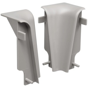 Living by Haro Innenecken Grau für Sockelleisten, 58x19 mm, 2er-Pack.