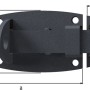 Duravis Schlossriegel flach, Griff Schwarzdiamant, Duplexbeschichtung, Maße 90x44x41 mm.