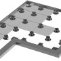 GS Terrassen Randhalter Außenecke für Plattenlager (Stellfußhöhe 27-40 mm) im Terrassenbau.