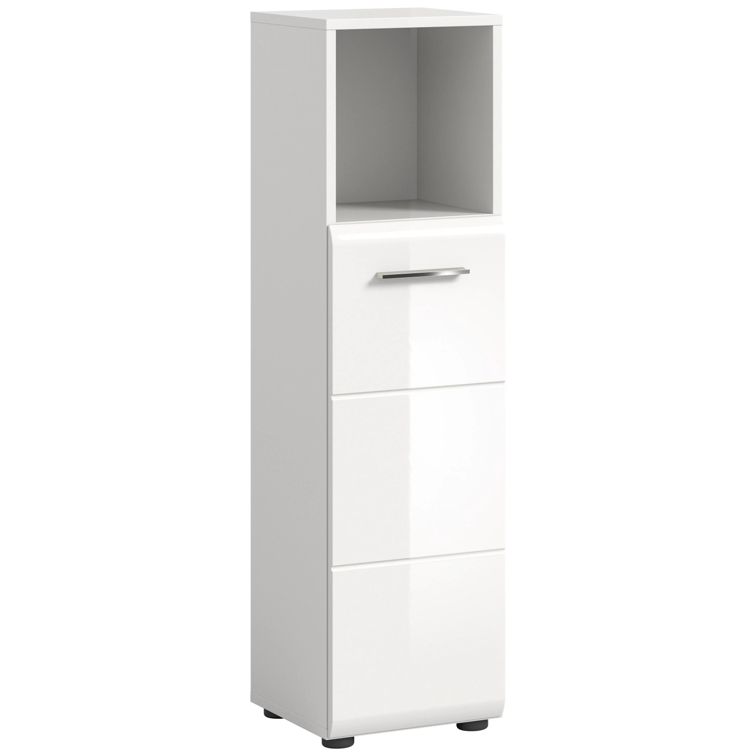 Schmal Standschrank 4 Stock Badezimmerschrank Badregal Hochschrank Toilettenrollenhalter