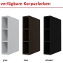 Feldmann-Wohnen Brerra Eckaufsatzschrank: Korpusfarben weiß, grau, lava, schwarz, Eiche Artisan. Küchenschrank Varianten.