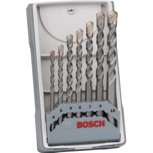 Bosch Betonbohrer-Set CYL-3 Silver Percussion, 7-teilig (4-10 mm) im Koffer.