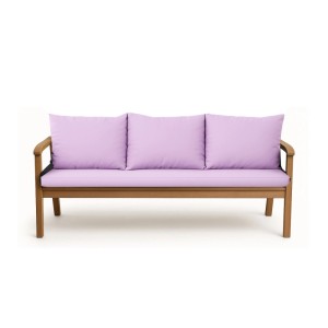 Lila Setgarden Bankkissen für 3-Sitzer Gartenbank, 160x60 cm + 3 Rückenkissen.