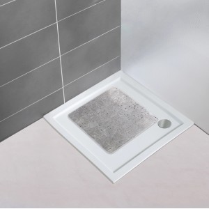 Wenko Duscheinlage Concrete, 54x54 cm, grau, in Dusche. Rutschfeste Badematte für mehr Sicherheit im Bad.