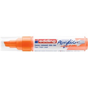 Edding 5000 Acrylmarker breit, Neonorange, für Leinwand, Papier und Holz.