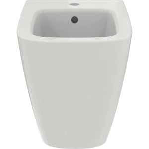 Ideal Standard i.life S Stand-Bidet, weiß, mit Überlauf und Hahnloch.