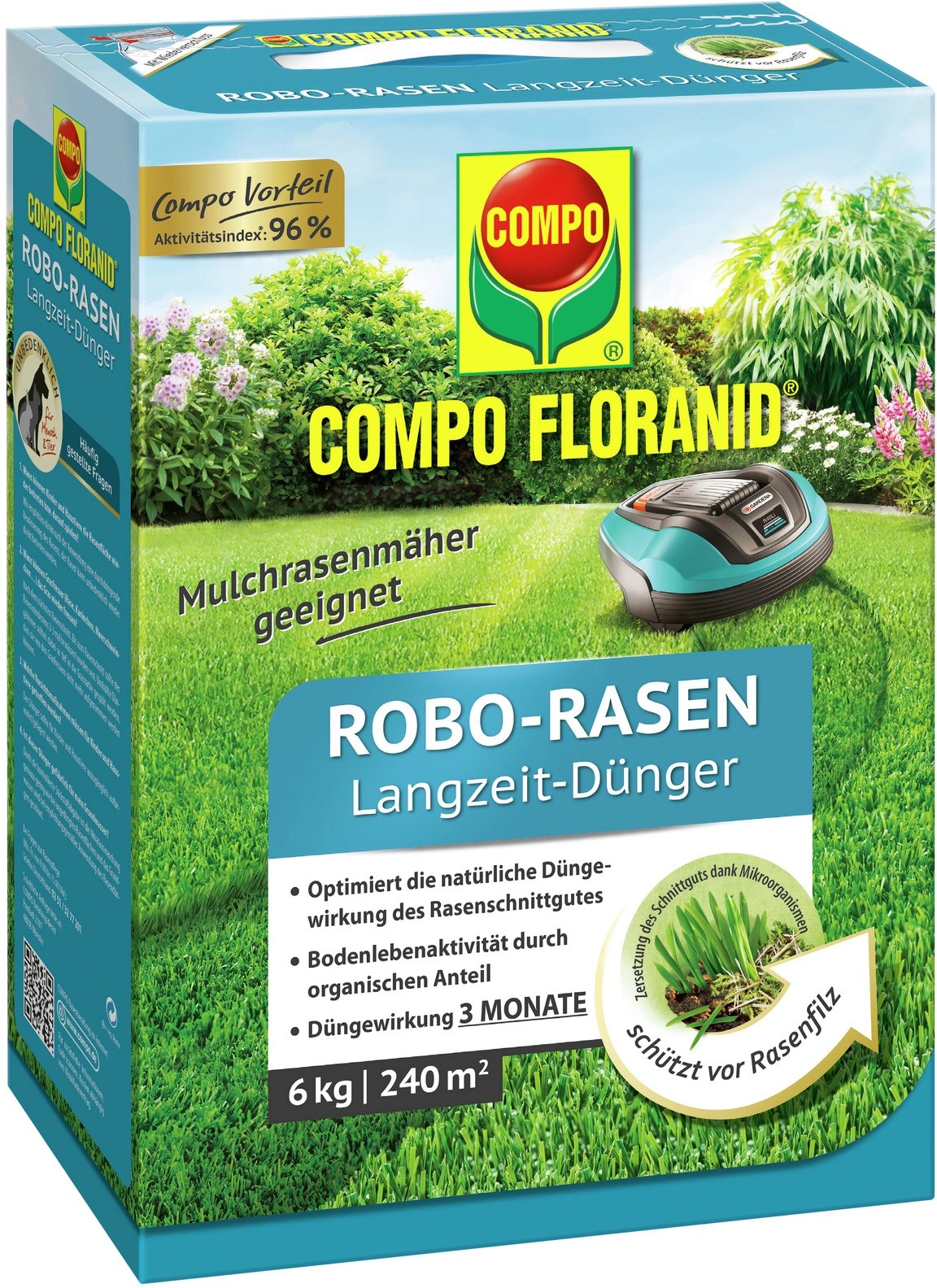 Compo Floranid RoboRasen Langzeitdünger 6 kg für 240 m² kaufen bei OBI