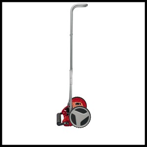 Einhell Hand-Rasenmäher GC-HM 300: Rot, mit Stahlmessern und Fangkorb.
