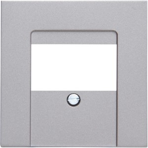 Kopp Athenis TDO Abdeckung, Stahlfarben für Telefon-Anschlussdose.