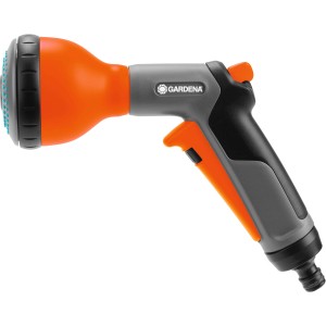 Gardena Classic Multibrause: Gartenbrause mit drei Strahlformen für Bewässerung und Reinigung.